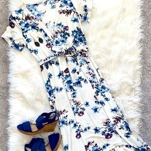 Floral Wrap Hi-Low dress (S)